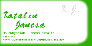 katalin jancsa business card